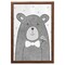 12" x 16" Little Bear Framed Wall Art, Contemporary Home Décor for Baby or Child's Room, Glass Facing and Hanging Hardware Included